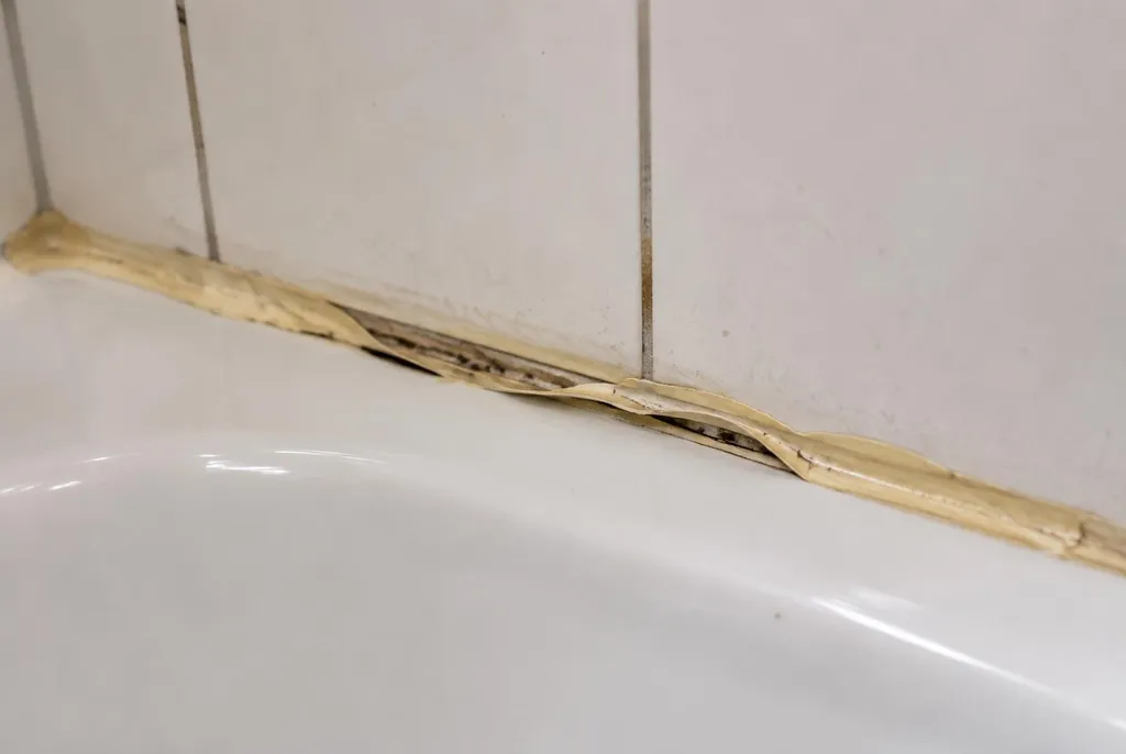 Kitbedrijf Vinkeveen – loslatende kit naast het bad